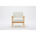 thumbnail image 4 of Pemberly Row Mid-Century Coffee Table and Beige Linen Fabric Chair Set, 4 of 6