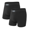 thumbnail image 4 of Saxx Men's Underwear – Vibe Soft Boxer Briefs – Pack of 2, Black/Black, X-Large, 4 of 5