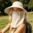 thumbnail image 6 of Noric Women Summer Sun Hat with Face Cover Shield Neck Flap Wide Brim UPF 50+ UV Protection Foldable Hats for Gardening Fishing Outdoor, 6 of 6