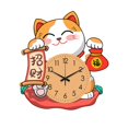thumbnail image 1 of Reloj de pared con diseño de gato feliz, decorativo, bonito y único, ideal como regalo para niños. S, 1 of 9