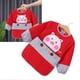 thumbnail image 2 of Toddler Eating Bibs Red Pig Pattern Waterproof Stain Resistant Reversible Extra Long Polyester Fiber Long Sleeves Baby Feeding Bibs Size 120, 2 of 4
