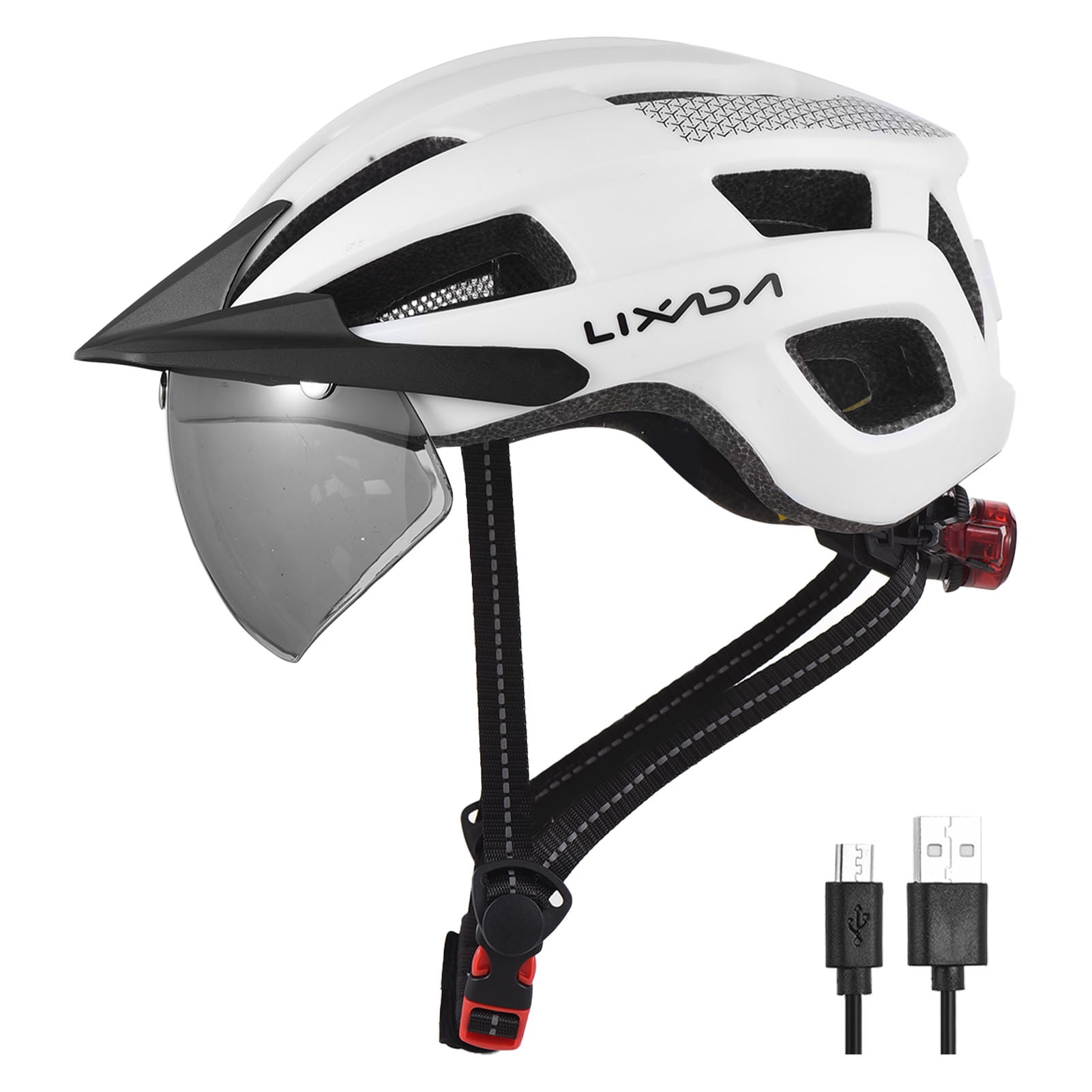 Casque Vélo B-ike Homme Femme - Haute Protection Anti-Chocs, Demi-Casque Scooter Avec Pare-Soleil Amovible, Taille Réglable 54-62cm