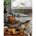 thumbnail image 5 of Round Fitted Tablecloths with Elastic Edge Halloween Owl Pumpkin Ghost Face Oil-Proof Waterproof Wipeable Table Cover for Kitchen Dining Party Decor Tree Branch Moon on Linen Table Clothes,45" - 54", 5 of 7