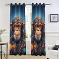 thumbnail image 5 of Monkey Color Spots Blackout Curtain Panels Drapes Privacy Assured with Light Filtering Curtains for Living room Bedroom Bathroom Window, 5 of 6