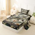 thumbnail image 2 of Castle Fairy Camo Frame Pike Fishing Graphic Twin Sheets 3pcs,Autumn Leaf Wild Game Hunting Layout Bedding,Olive Tan,1 Fitted Sheet,1 Flat Sheet and 1 Pillowcase, 2 of 6