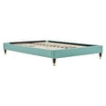 thumbnail image 3 of Modway Harlow Perfomance Velvet Platform Bed Frame, Queen, Aqua Blue, 3 of 3