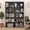 Black2, variant on POWERSTONE Wood Bookshelf, 67" 5-Shelf Tall Bookcase Large Open Storage Locker Cabinet for Home Office, Living Room (White,225LBS)