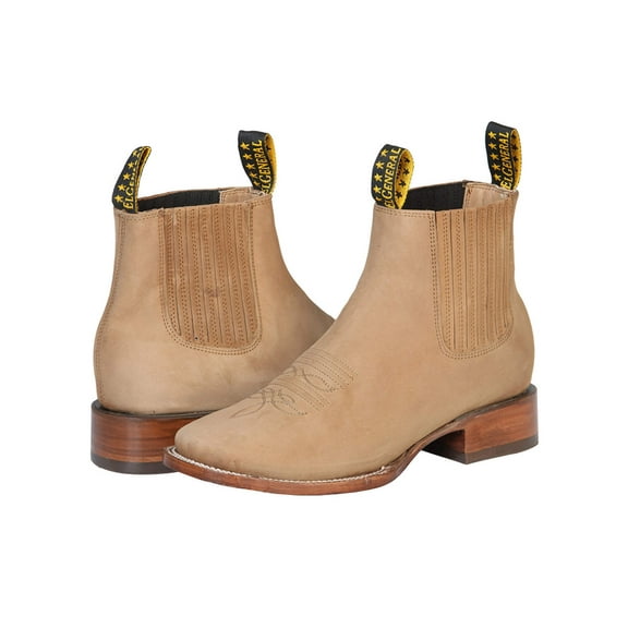 El General Square Toe Ankle Boot - Nobuck Sand 126191