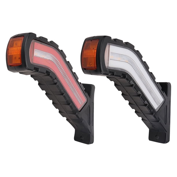 Buy 2 get 10% off Truck Tail Light LED Light Guide Edge Light Three Color Turn Signal Light Trailer Truck Waist Light 12-24V Universal Wide Pressure