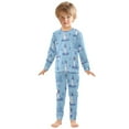thumbnail image 3 of joogoo Anchors Ships 2 Piece Long Sleeve Tee and Pants Cotton Pajama Set 8Y, 3 of 7