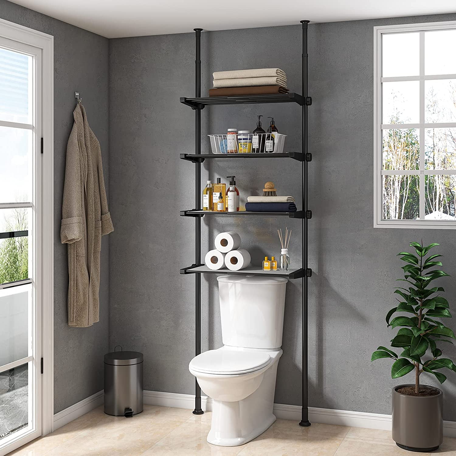 Tall over toilet storage deals
