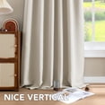 thumbnail image 4 of H.VERSAILTEX Blackout Thermal Insulated Window Curtains Bedroom Darkening Drapes for Living Room Back Tab/Rod Pocket Draperies, 2 Panels, 52" x 84", Ivory, 4 of 6