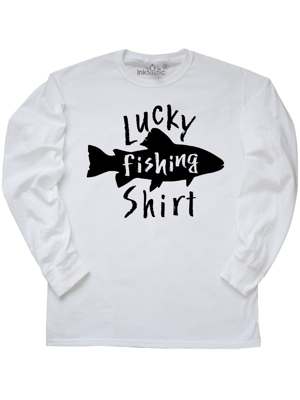 Download INKtastic - Inktastic Lucky Fishing Shirt- Fish Adult Long ...
