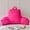 Hot Pink, variant on Large Reading Pillow for Adults, Back Support Pillow for Sitting Up in Bed with Arms, Couch for Lounging Bedrest, Pink