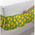 thumbnail image 2 of Lemon Bed Skirt, Futuristic Modern Art Polygonal Style Lemon Pattern, Elastic Bedskirt Dust Ruffle Wrap Around for Bedding Decor, 4 Sizes, Green Mustard, by Ambesonne, 2 of 2