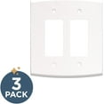 thumbnail image 4 of Franklin Brass Soft Arch (3-Pack) Decorative Light Switch Cover Pure White 2-Gang Oversized Decorator/Rocker Wall Plate Double Switch Plate Cover Electrical Outlet Covers W35898K-PW-CP, 4 of 8