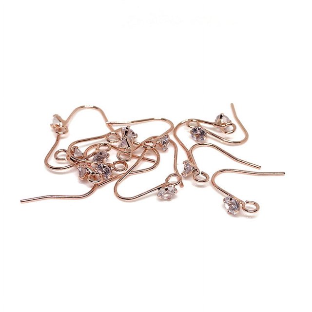 Pendientes de oro de 14 quilates con forma de gancho para la oreja que conservan el color, accesorios de joyería hechos a mano para evitar alergias