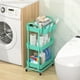 thumbnail image 3 of Carrito utilitario JIUYOTREE con ruedas bloqueables de 3 niveles, color verde, 3 of 8