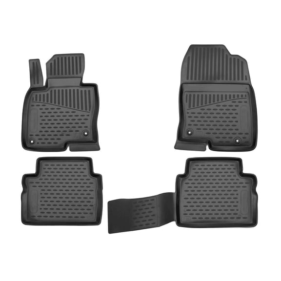 OMAC Floor Mats Fits Mazda CX-5 2017-2023 Black / 3D All Weather Complete Set Custom Liner/Protected Odorless Performance Heavy Duty/Car SUV CX5 Automotive Accessories