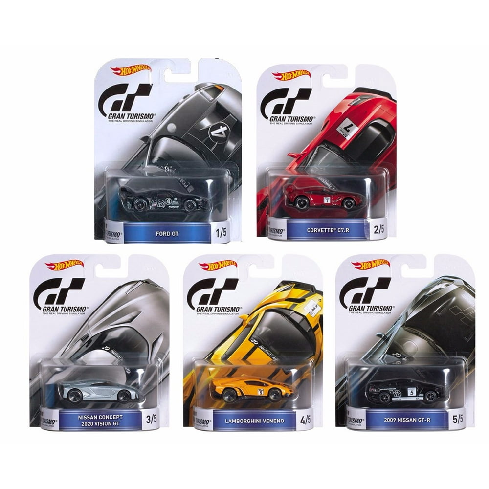 Hot Wheels 2016 Retro Entertainment Gran Turismo Set Of 5 1/64 Scale