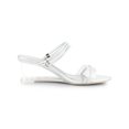 thumbnail image 3 of BLISSFUL STEP Women's Slip on Clear Glass Heel Wedge Sandals Silver 10, 3 of 8