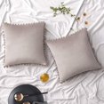 thumbnail image 1 of Pcs Of 2 Velvet Throw Pillow Covers Pompom Decorative, 1 of 5