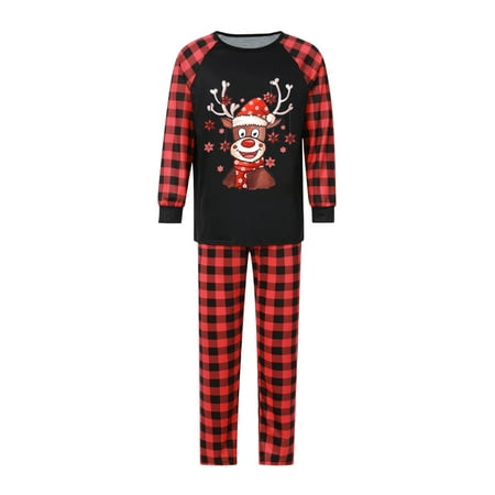 

Bangyeer Christmas Matching Family Pajamas Pjs for Men Women Kids and Baby Holiday Two Piece Outfits Couple Matching