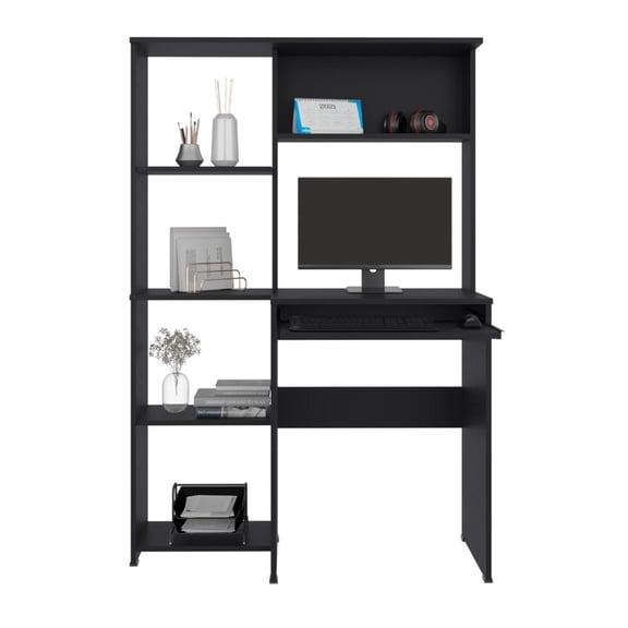 Escritorio Librero Alden Wengue Virtual Muebles