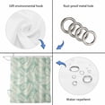 thumbnail image 4 of Green Leaves Shower Curtain, Waterproof Shower Curtains for Bathroom, Summer Tropical Plants Botanical Silhouettes Washable Fabric Bathtub Curtain Set Bath Decor with 12 Hooks Stall 36"x72", 4 of 8