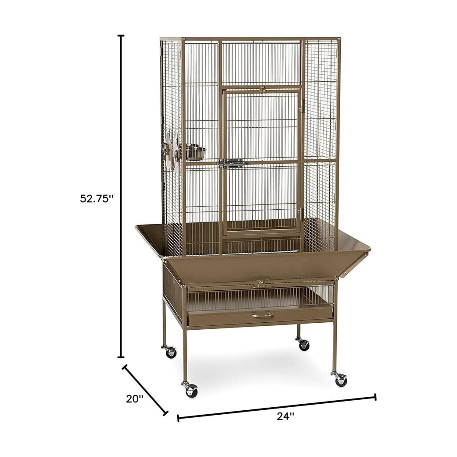 Bird Cage with Playtop - Large Parrot Habitat & Stand