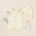 thumbnail image 2 of Generic Baby Boys Knitted Tops Baby Knit Romper Cotton Sleeveless Boy Girl Sweater Clothes Jumpsuit 1 Piece with Hat Caps Outfits Set, 2 of 9