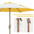 thumbnail image 7 of Autlaycil 7.5ft Patio Umbrella, Sun Shelter UV Protection Sunshade for Market, Beach, Patio, Pool, Garden Backyard (Yellow and White), 7 of 7
