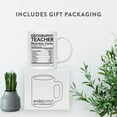 thumbnail image 4 of CTDream Funny 11oz. Ceramic Coffee Tea Mug Thank You Gift, Geography Teacher Nutritional Facts, 1-Pack, Novelty Gag Birthday Christmas Gift Ideas Coworker, 4 of 7