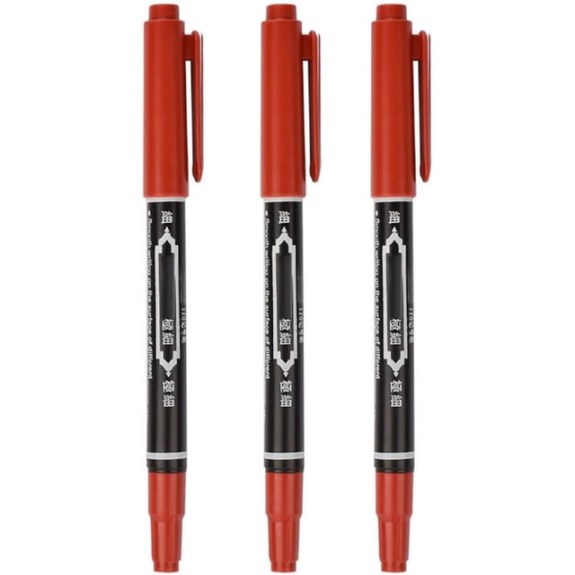 Tattoo Marker Pen 3PCS 5.39 Inch, Waterproof Skin Marking Pencil with Fine Point for Body Art & Temporary Tattoos.,C