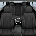 thumbnail image 6 of Jiamaoxin Car Seat Covers Fit for Ford Ranger 2019-2025 2026 Full Set Waterploof Leather Seat Cushion Airbag Compatible(5 Seats,Black), 6 of 7
