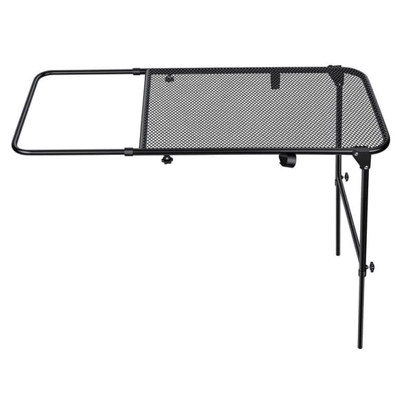 Mohsoe Foldable Wheel-Mounted Table, Iron Construction, 30kg Load Capacity, Adjustable Height & Length, Effortless Setup for Camping & Tailgating