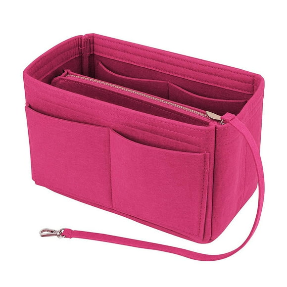 EGNMCR Closet Organizers and Storage, Storage Trunks & Bag Insert Bag Zipper Multi Pocket Handbag Purse Organizer Makeup Travel Felt organizer