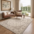 thumbnail image 4 of KUETH 5x7 Machine Washable Vintage Persian Style Rug for Living Room, Soft Low Pile Non Slip Backing Area Rug, Cream Taupe Rug for Bedroom Dining Room, 4 of 5