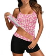 thumbnail image 4 of Yievot Two Piece Tankini Swimsuits for Women Grahpic Print Tummy Control Bathing Suit Slimming Padded Swimwear, 4 of 6
