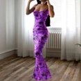 thumbnail image 2 of TSADFHJI Jupes d'Hiver pour Femmes Longues Jupe Ajustable Imprimée Aguichant Pêche Queue de Poisson TG Violet, 2 of 8