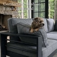 thumbnail image 3 of LayinSun Outdoor Aluminum Furniture Set, 4 Pieces Patio Sectional Conversation Chat Sofa Modern Seating Set with Coffee Table, 3 of 9