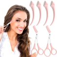 thumbnail image 1 of ONEUPIN Juego de 6 recortadores de cejas curvados, tijeras de afeitar de acero inoxidable con peine, herramienta de belleza para principiantes, adecuado para cualquier tipo de piel, accesorios de depi, 1 of 5