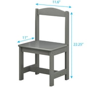 TMS Hayden 5-Piece Kids Table and Chair Set, Espresso Finish, Activity Table