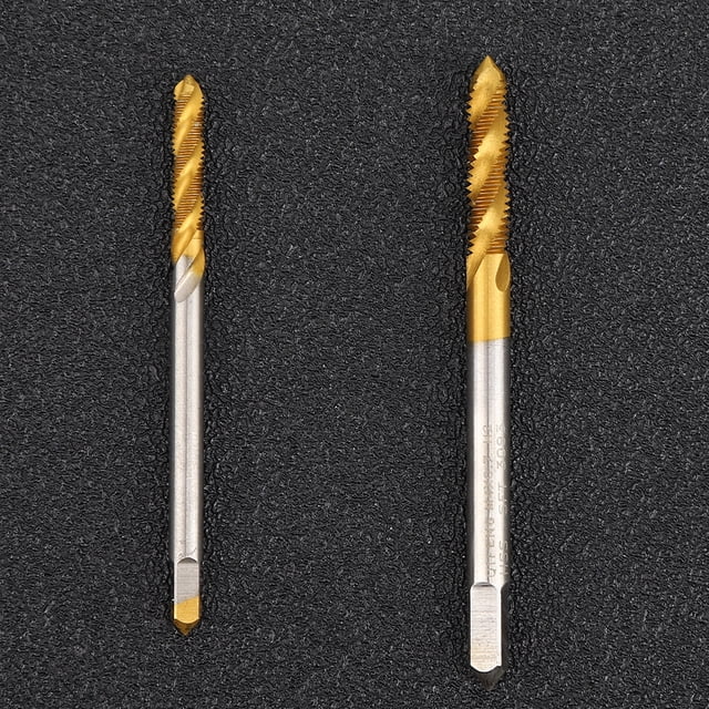 Spiral Fluted Tap High Speed Steel Tap, Gold Hand Tool Tap Spiral Tap, for Steel Plate Processing Stainless Steel