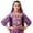 Purple, variant on Girls Belly Dance Performance Top Long Sleeve Sequin Chiffon Blouse For Carnival Party