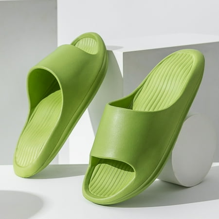 

〖Yilirongyumm〗 Green 36-37 Slippers For Women Sandals Home Slippers Home Bottom Slippers And Solid Bathroom Women Flat Color Women s Slipper