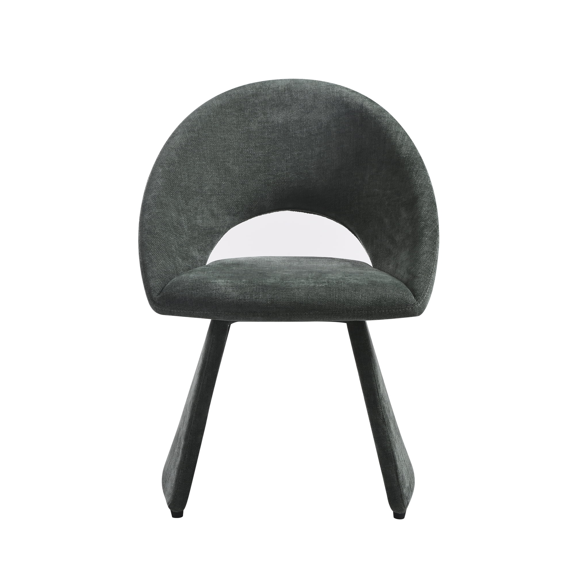 Angelina Modern Curved Back Forest Green Upholstered Dining Chair - Set of 6