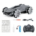thumbnail image 4 of Voiture Rc Cascade pour Enfants Rotation 360° Dérive avec Lumières Led Fonction Vaporisateur Musical Télécommande 2.4G 20X13.5X5.5Cm Jouet de Course Tout-Terrain à Quatre Roues Motrices, 4 of 9