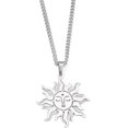 thumbnail image 2 of 23.66 inch Necklace with Sun Pendant 35x33.5x1.3mm Non 201 Stainless Steel Adjustable for Men, 2 of 4