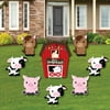 Big Dot of Happiness Farm Animals - Yard Sign & Outdoor Lawn Decorations - Barnyard Baby Shower or Birthday Party Yard Signs - Set of 8